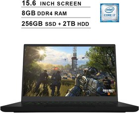 تصویر لپ تاپ گیمینگ ۱۵.۶ اینچی FHD ریزر مدل Razer Blade 15 / پردازنده Intel 6-Core i7-8750H up to 4.1 GHz / رم 8GB RAM/ هارد 256GB SSD + 2TB HDD/ کارت گرافیک NVIDIA GeForce GTX 1060 ا Razer 2020 Blade 15.6 Inch FHD Gaming Laptop (Intel 6-Core i7-8750H up to 4.1 GHz, 8GB RAM, 256GB SSD + 2TB HDD, NVIDIA GeForce GTX 1060, WiFi, Bluetooth, HDMI, Windows 10 Home) Razer 2020 Blade 15.6 Inch FHD Gaming Laptop (Intel 6-Core i7-8750H up to 4.1 GHz, 8GB RAM, 256GB SSD + 2TB HDD, NVIDIA GeForce GTX 1060, WiFi, Bluetooth, HDMI, Windows 10 Home)