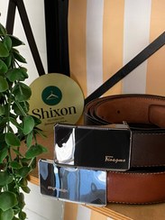 تصویر کمربند فومی طرح مستطیل رنگ قهوه‌ای ۳/۵ سانتی Belt