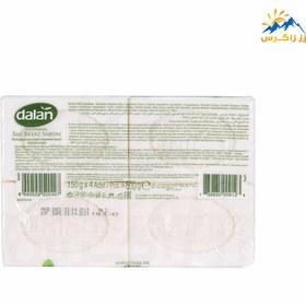 تصویر صابون دالان dalan سفید رایحه کلاسیک ( klasik ) بسته 4 عددی dalan geleneksel saf beyaz sabun klasik pack of 4