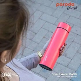 تصویر فلاسک هوشمند پرودو مدل TMPBOT گنجایش 0.5 لیتر + تست ویدیو ا Porodo PD-TMPBOT Smart Water Bottle Porodo PD-TMPBOT Smart Water Bottle