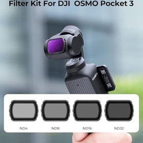 تصویر کیت فیلتر مغناطیسی ND مفهومی K&F برای DJI Osmo Pocket 3 Creator Combo -4-Pack (ND4+ND8+ND16+ND32)، فیلترهای شیشه نوری/HD/چند روکش - ارسال 30 روز کاری 