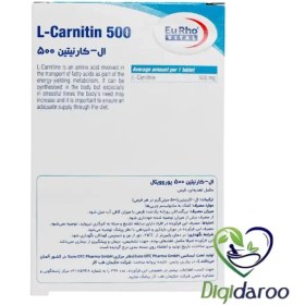 تصویر ال کارنیتین یوروویتال 500 میلی گرم یورو ویتال ا Eurho Vital L Carnitin 500 mg Eurho Vital L Carnitin 500 mg