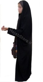 تصویر چادر عربی آستین دار(اماراتی) ساتن سایز 165 