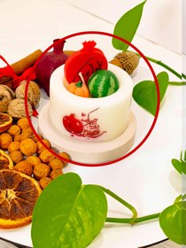 تصویر شمع فانوسی یلدایی هندوانه و انار و کدو گیفت شب یلدا برای مدرسه