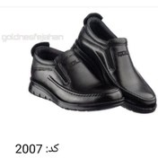 تصویر کفش مجلسی مردانه چرمی گلد با زیره طبی 