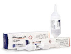 تصویر تیترازول اسید کلریدریک دکتر مجللی - 1.0 نرمال - آمپول پلی اتیلن بزرگ Hydrochloric acid solution