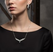 تصویر نیم ست جواهری طرح مژه 