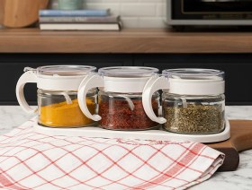 تصویر ظرف ادویه سه تکه مادام کوکو مدل Lavem Lavem 3 Piece Spice Jar