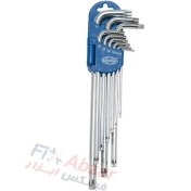 تصویر آچار آلن ستاره ای بلند 9 عددی لیکوتا مدل 2TX30091DPM LICOTA 9 PCS EXTRA LONG TYPE TORX KEY WRENCH SET MODEL 2TX30091DPM