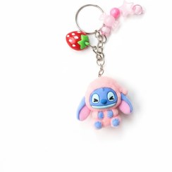 تصویر دسته کلیدی استیچ سیلیکونی با روکش مخملی 