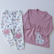 تصویر ست نوزادی دخترانه مدل خرگوش قلب سایز ۰ تا ۳ ماه 