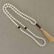 تصویر تسبیح مروارید اصل (پرورشی) سفید با عقیق ا Pearl Pearl