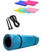 تصویر زیرانداز پیلاتس تشک کمپینگ 8 میلی متری طناب پرش پی وی سی و بند با تسمه حمل لاستیک مقاومت ورزشی صفحات Tayzon 