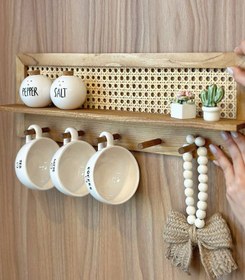 تصویر شلف آویز حصیری 