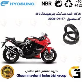 تصویر کاسه نمد کمک جلو موتورسیکلت کد 1415411 مناسب برای هیوسانگ 250 HYOSUNG کویر موتور بسته دو عددی 