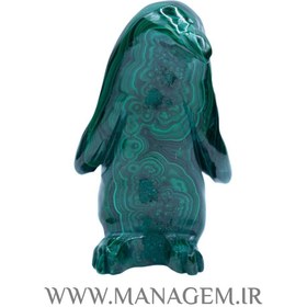 تصویر مجسمه پنگوئن مالاکیت 