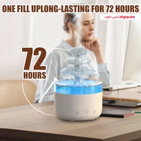 تصویر بخور و چراغ خواب بارانی سه طبقه Humidifier 3-Layer Rain Cloud Humidifier 