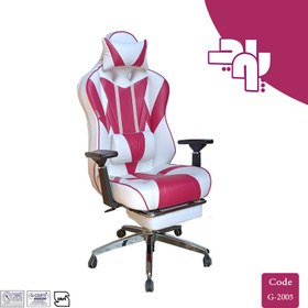 تصویر صندلی گیمینگ صورتی DXRACER 