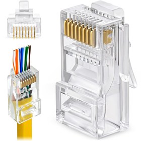 تصویر سوکت میان گذر CAT6 STP RJ45 Cat6 STP Network Socket