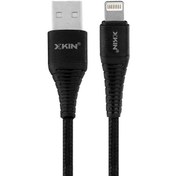 تصویر کابل تبدیل USB به لایتنینگ ایکس کین مدل XK-CA02 طول 1 متر ا XKIN xk-ca02 Lightning USB cable 1m XKIN xk-ca02 Lightning USB cable 1m