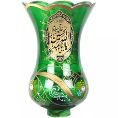 تصویر لاله شمعدان با شعار یا اباعبدالله الحسین حاشیه مشکی و یا اباعبدالله الحسین علیه السلام طرح ساده سایز بزرگ (700907) 