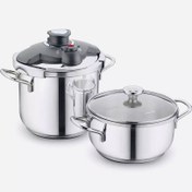 تصویر زودپز دوقلو کرکماز ترکیه مدل a171 Double pressure cooker Kerkmaz Türkiye model a171