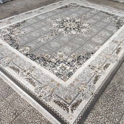 تصویر فرش طرح 700 شانه رومینا طوسی (+ارسال رایگان) - 12 متری 