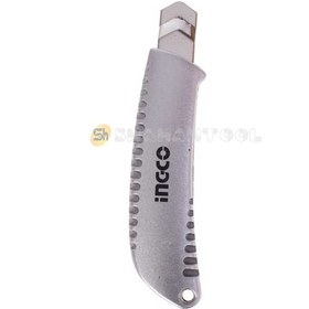 تصویر کاتر آلومینیومی اینکو Ingco HKNS1807 18mm Ingco HKNS1807 18mm Aluminum Cutter