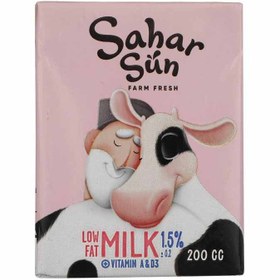 تصویر شیر کم چرب + ویتامین آ و د3 سحرسان 200 میلی لیتر low-fat milk + vitamin A and D3 Saharsun 200 ml