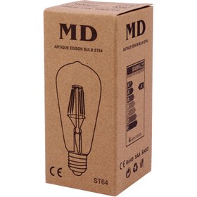 تصویر لامپ ادیسونی حبابی MD Antique ST65 E27 8W MD Antique ST65 E27 8W Edison Bulb Lamp