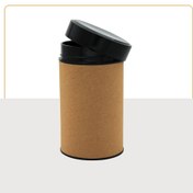 تصویر قوطی مقوایی کرافت با درب پیچی | قطر ۸۳ و ارتفاع ۱۴۵ میلی‌متر 