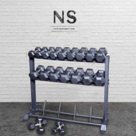 تصویر رک دمبل و صفحه Dumbbell rack and plate 