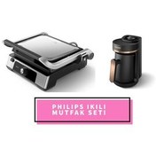 تصویر گریل و توست ۵۰۰۰ سری HD6301 به‌همراه قهوه‌ساز فیلیپس 