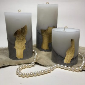 تصویر شمع و سنگ 3 تکه 