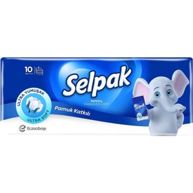 تصویر دستمال جیبی ۱۰ تایی سیلپیک ترک Selpak