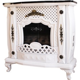 تصویر بخاری گازی طرح حصیری الماس ظرفیت ۳۶ هزار شومینه ای 