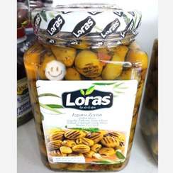 تصویر زیتون سبز کبابی لوراس وزن ۸۵۰ گرم 