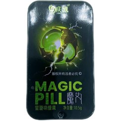 تصویر آبنبات قوطی با طعم سیب سبز ( اسپرایت ) - MAGIC PILL 