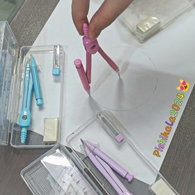 تصویر ست پرگار و خط کش 