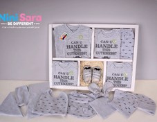 تصویر ست نوزادی ۱۹ تکه کوکالو طرح سبیل مناسب ۰ تا ۳ ماه 