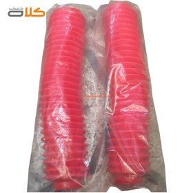 تصویر گردگیر کمک فنر موتو سیکلت تریل مدل بلند رنگ قرمز Trail motorcycle shock absorber duster, long model, red color