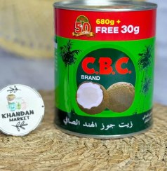 تصویر روغن نارگیل c.b.c اصلی وزن ۶۸۰ گرمی روغن نارگیل خالص c.b.c