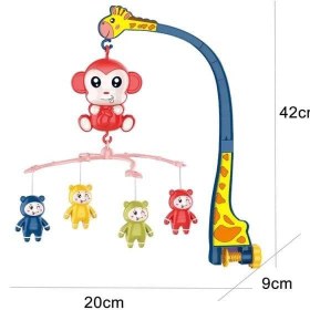 تصویر آویز تخت BABY BEDSIDE DELL آویز تخت موزیکال نوزادی طرح میمون