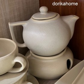 تصویر وارمر گرمکن قوری طرح مات - کرم tea warmer dorika