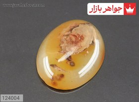 تصویر نگین عقیق زرد باباقوری کد 124004 