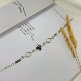 تصویر دستبند لوکس نقره ای 