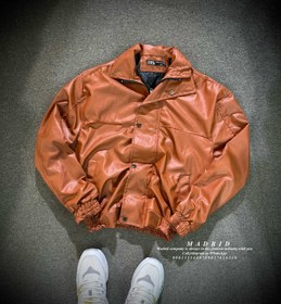 تصویر کت چرم باکسی 