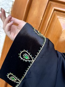 تصویر چادر یاسمین جواهر دوزی ملکا | طراحی لوکس 