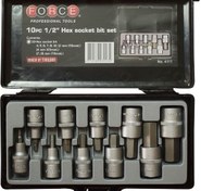 تصویر ست آلن بکسی شش گوش فورس 10 پارچه 1/2 اینچ مدل 4111 