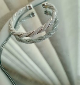 تصویر دستبند نقره تاب 